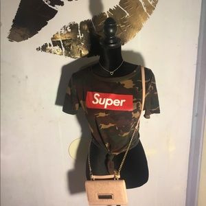 Fashionova Super short sleeve crop top.